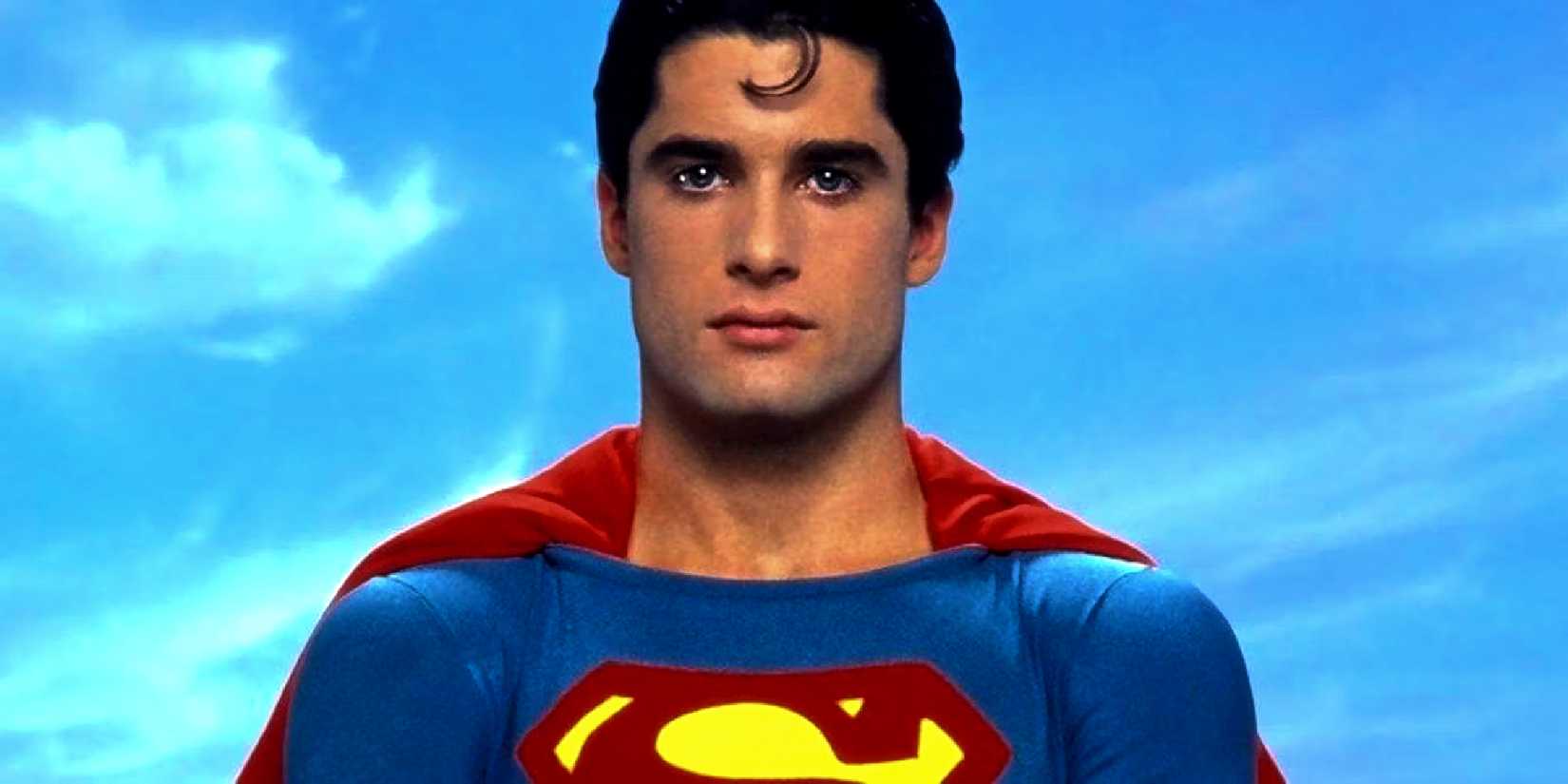 John Haymes Newton as Superman looking serious in Superboy 1988