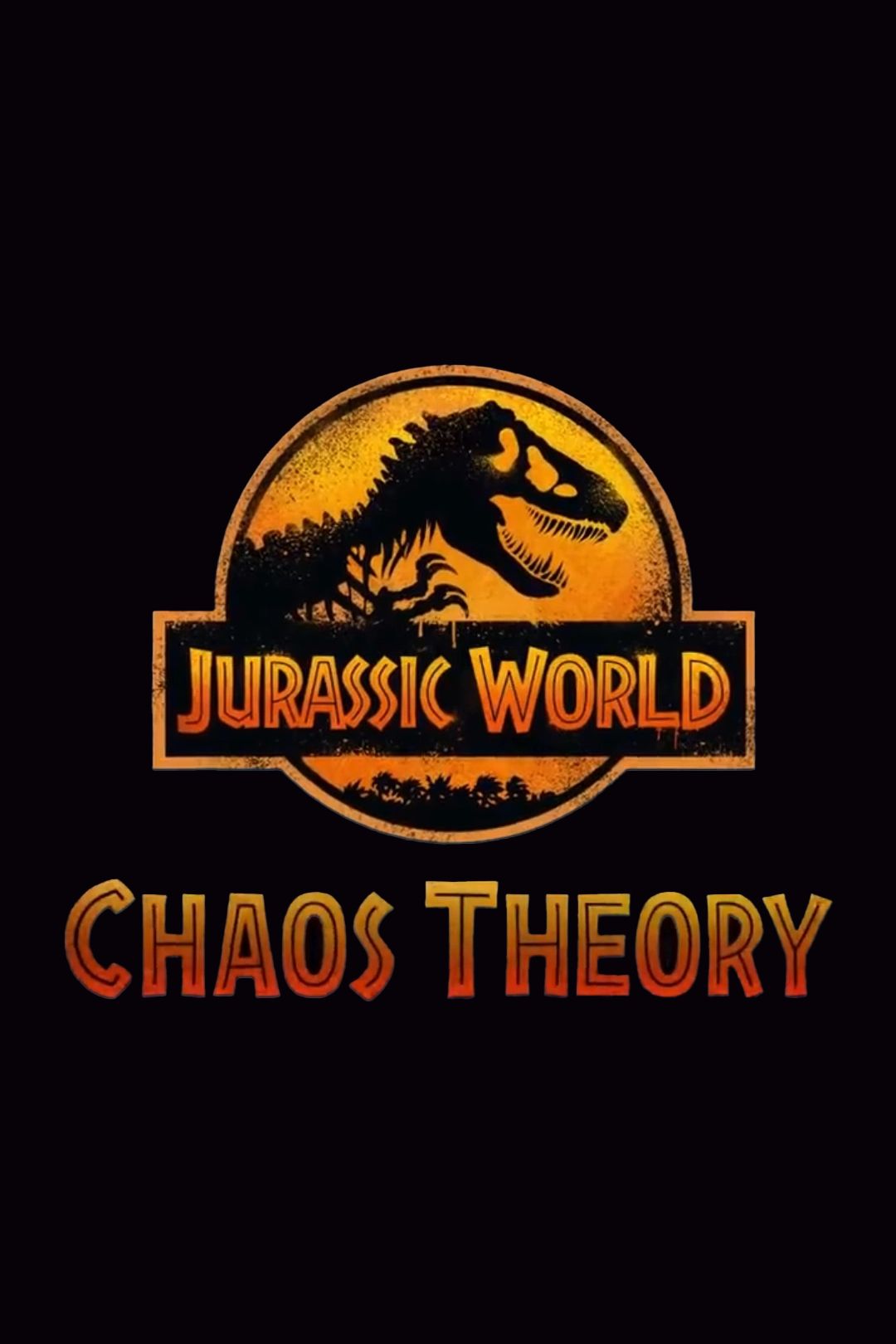 Un cartel con el logo del programa de televisión Jurassic World Chaos Theory.