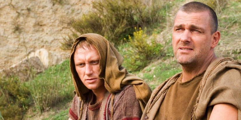 Kevin McKidd como Lucius Vorenus e Ray Stevenson como Titus Pullo em Rome