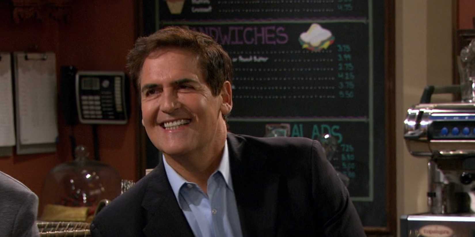 Mark Cuban smiling on Girl Meets World