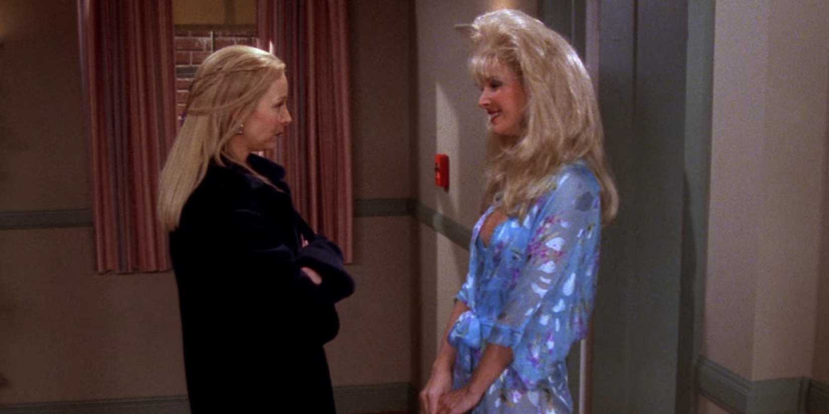 Phoebe in a Coat and Ursula in Lingerie in Friends