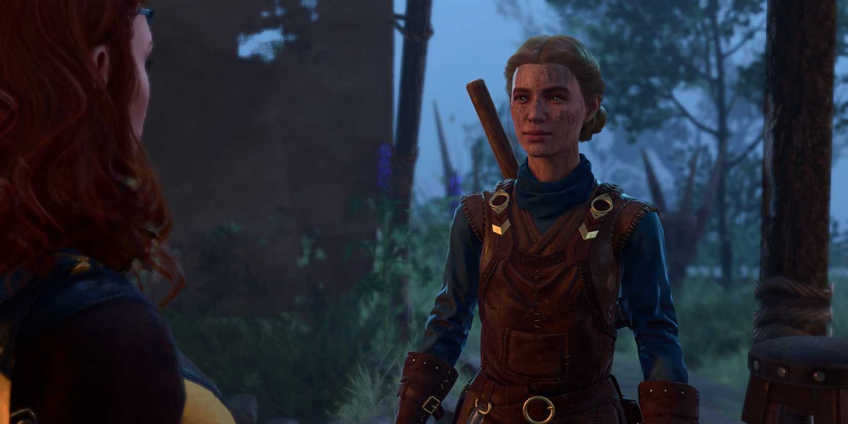 Quartermaster Talli smiles at a customer in Baldur's Gate 3