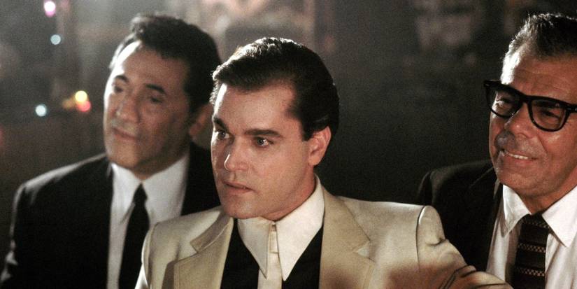 Ray Liotta in Goodfellas  with other gangsters standing behind him