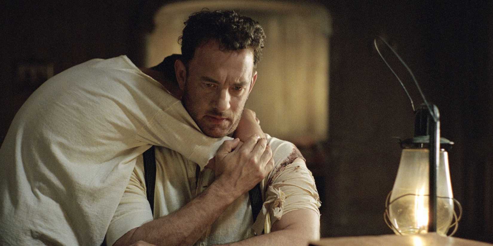 Michael Sullivan (Tom Hanks) hugging his son (Tyler Hoechlin) in Road to Perdition.