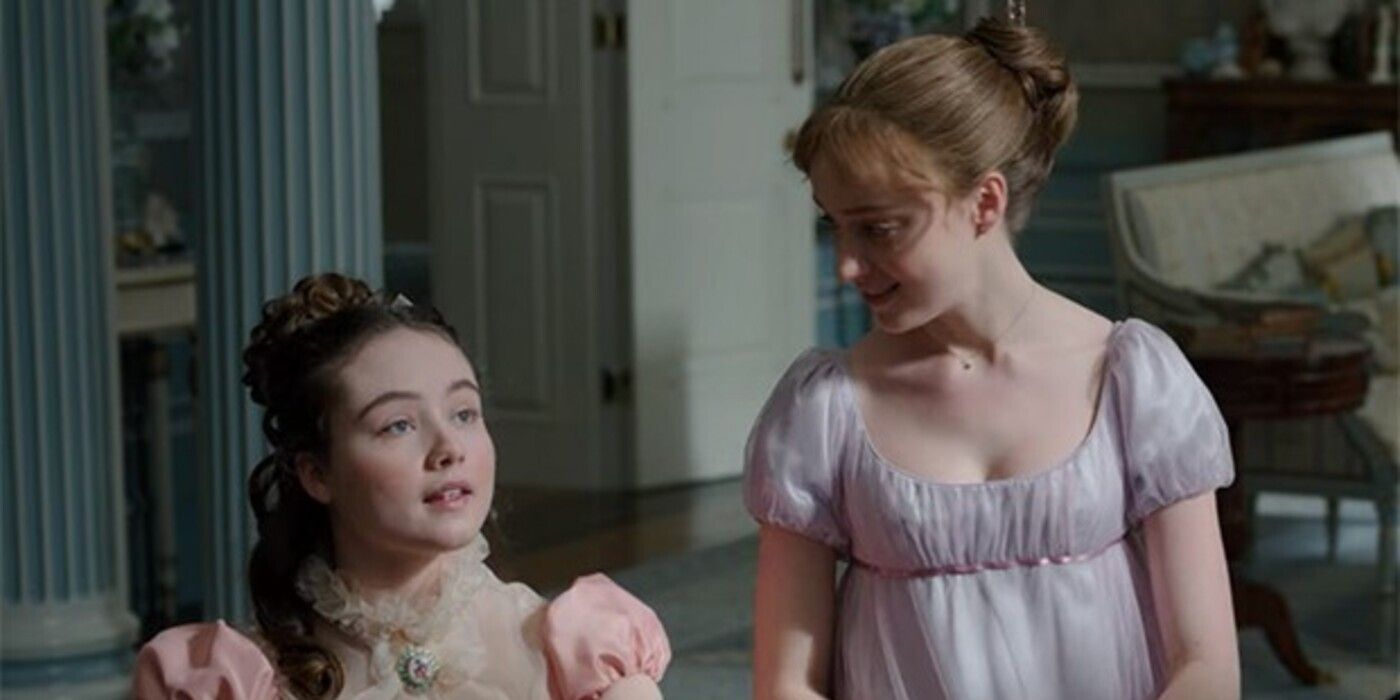 Francesca and Daphne in their Sitting Room in Bridgerton