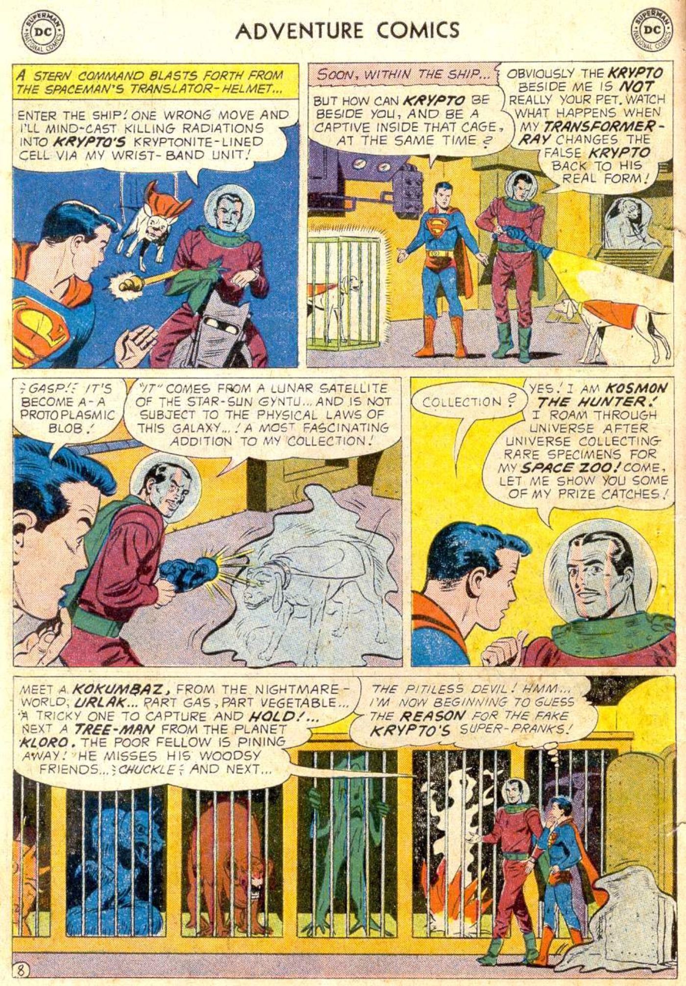 Adventure Comics #266, Clark meets the Space-Hunter, who has Krypto captive
