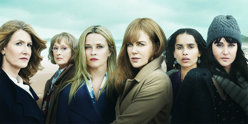 the cast of big little lies season 2 in a promotional image for hbo