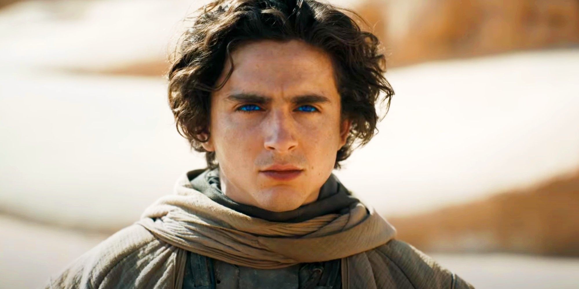 a close-up of Timothée Chalamet as Paul Atreides in Dune Part 2.