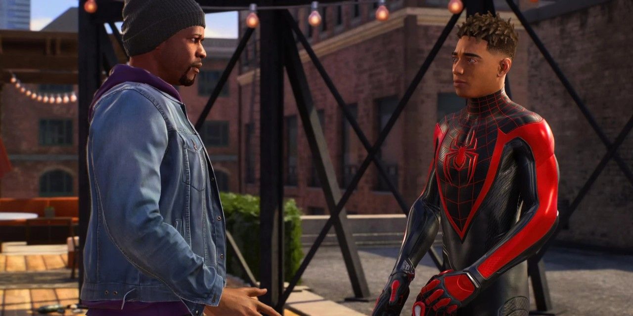 Uncle Aaron and Miles Talking in Marvel's Spider-Man 2