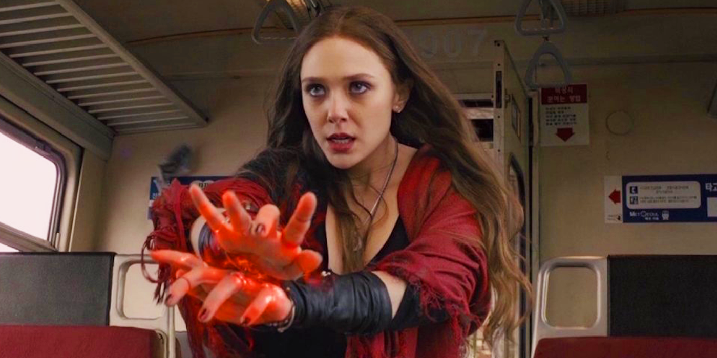 Wanda Maximoff's Scarlet Witch (Elizabeth Olsen) in Avengers Age of Ultron