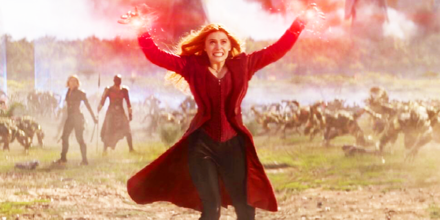 Wanda Maximoff's Scarlet Witch (Elizabeth Olsen) in Avengers Infinity War