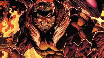 Sabretooth burning Krakoa to the ground.