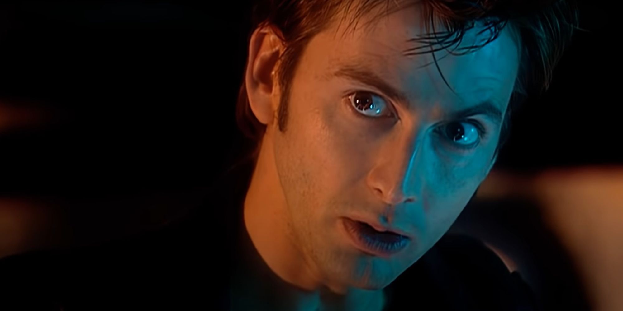 David Tennant as the Tenth Doctor in the 2005 Children In Need special looking thoughtful