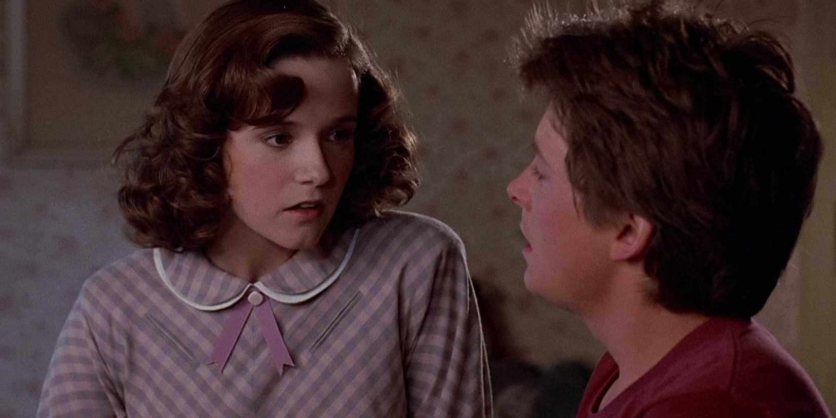 Marty and Lorraine in her bedroom in Back to the Future