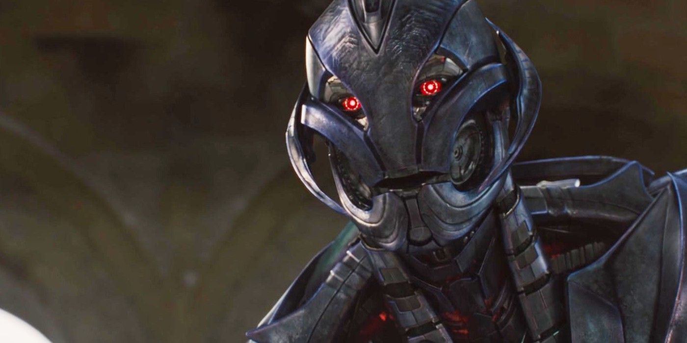 A close-up of Ultron in Sokovia in Avengers: Age of Ultron