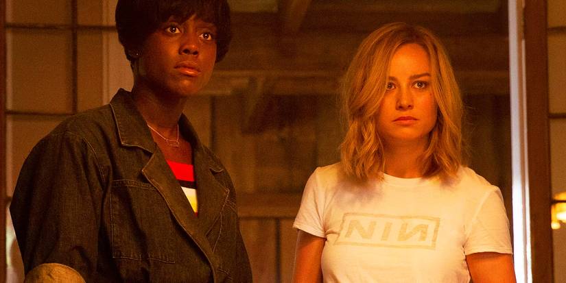 Lashana Lynch as Maria Rambeau and Brie Larson as Carol Danvers in Captain Marvel (2019)