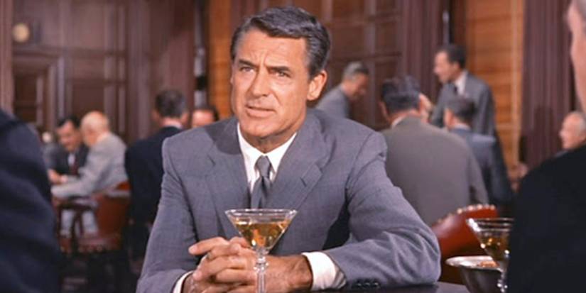 Carey Grant drinking at the Oak Bar in the Plaza Hotel in North by Northwest