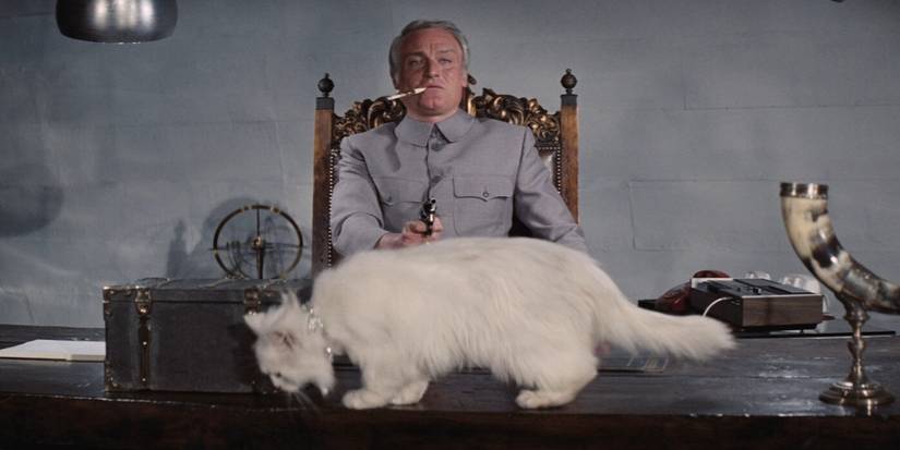 Charles Gray as Blofeld smoking in Diamonds Are Forever