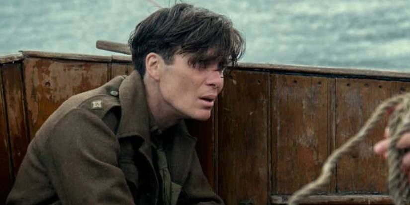 Cillian Murphy as a shivering soldier in Dunkirk.