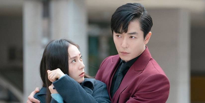 Krystal Jung as Lee Shin-ah and Kim Jae-wook as Noh Go-jin in Crazy Love