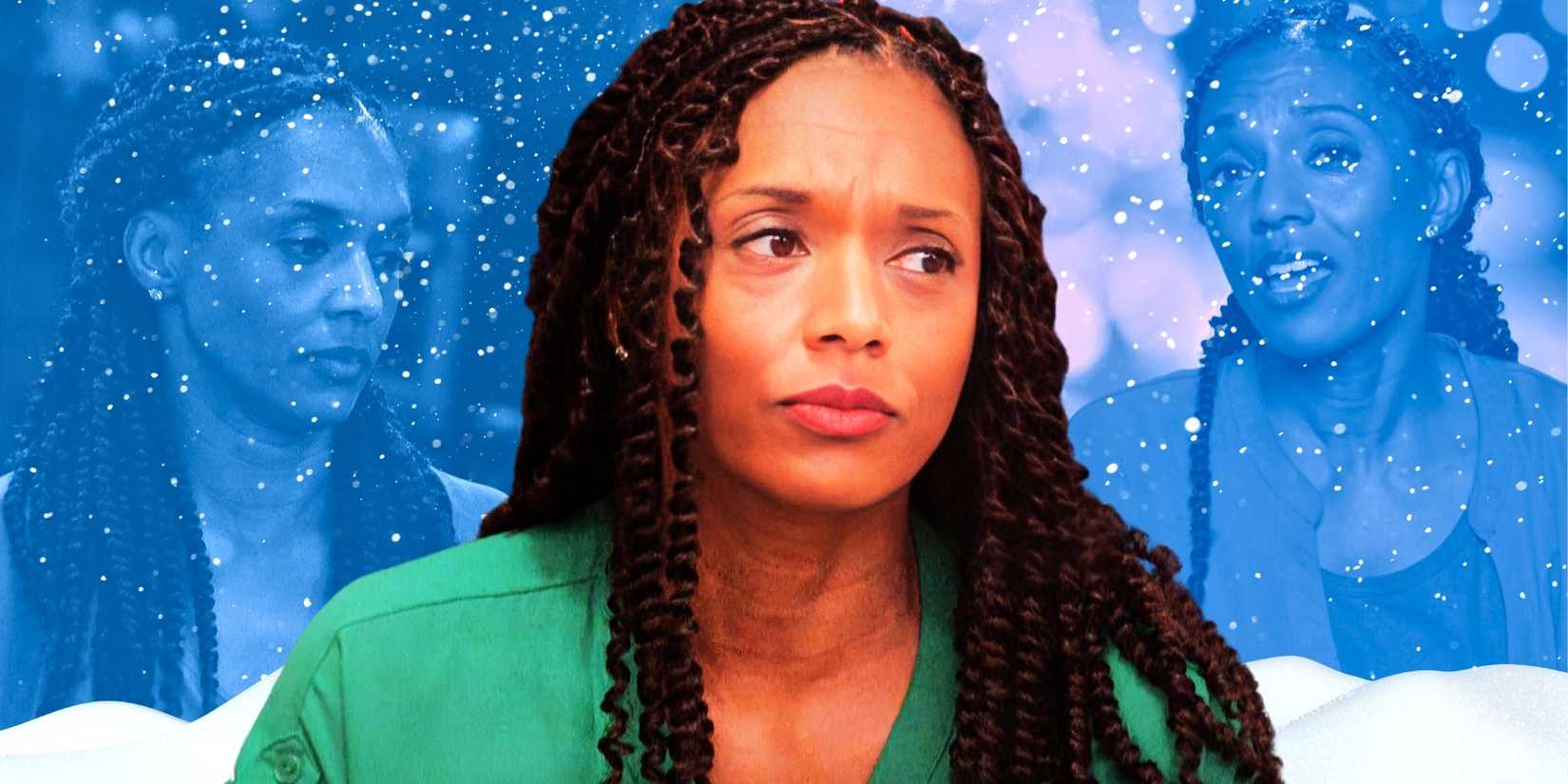 Даниэль Рейес из Big Brother Reindeer Games, выглядящая грустно в монтаже