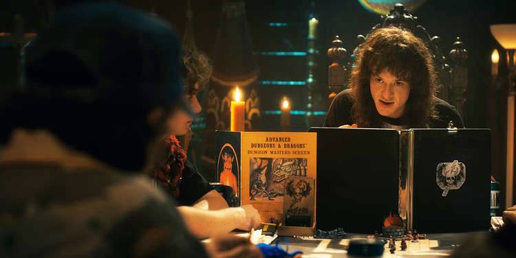 Eddie Munson leading a D&D game as Dungeon Master in Stranger Things season 4