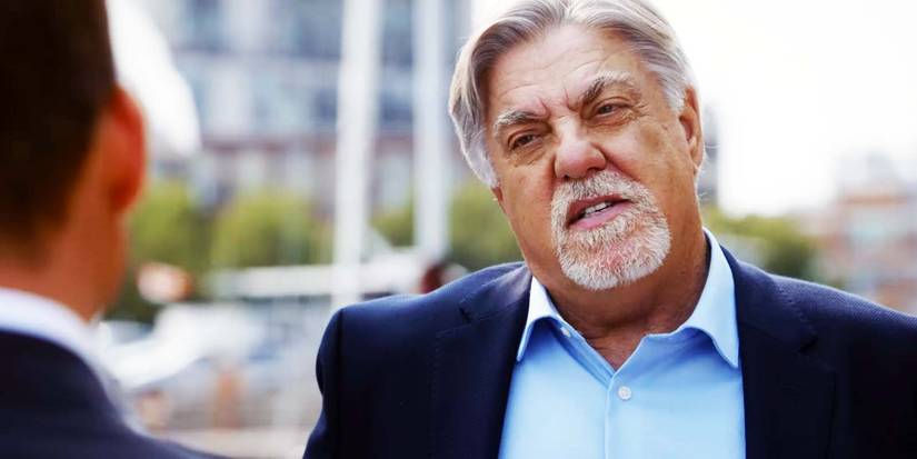 Gabriel Macht as Harvey Specter and Bruce McGill as Stanley Gordon in Suits season 7