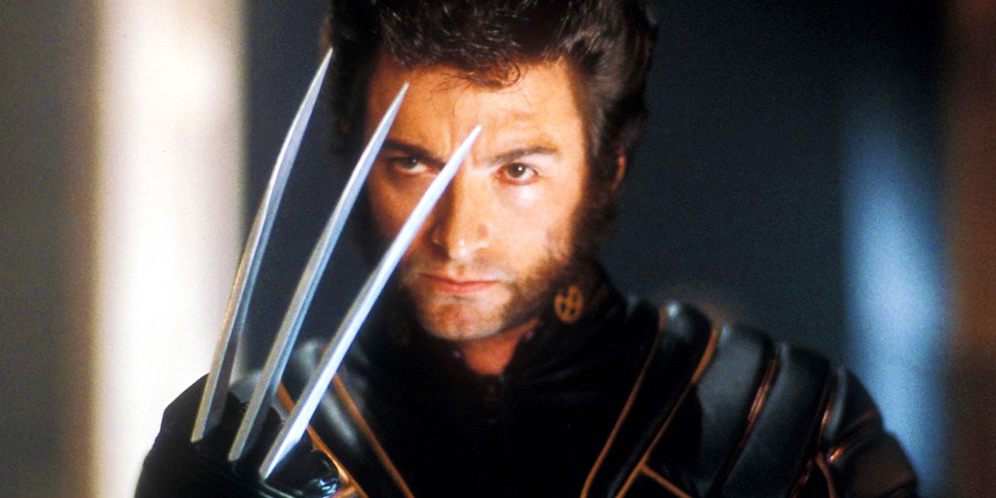 Hugh Jackman's Wolverine looking at his claws in 2000's X-Men