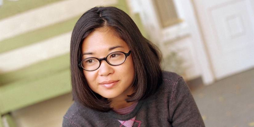 Lane Kim (Keiko Agena) smiling on Gilmore Girls.