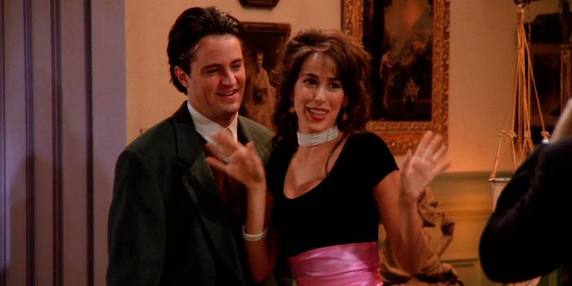 Janice and Chanlder At New Year's Eve Party  In Friends