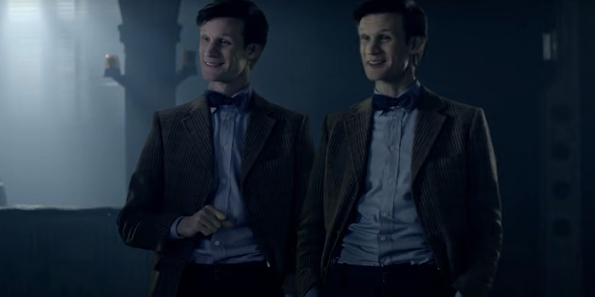 Matt Smith playing two versions of the Eleventh Doctor in Doctor Who