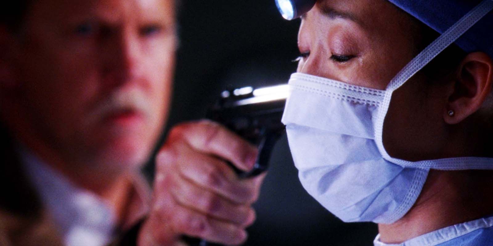 Michael O'Neill as Gary Clark and Sandra Oh as Cristina Yang in Grey's Anatomy season 6 episode 24