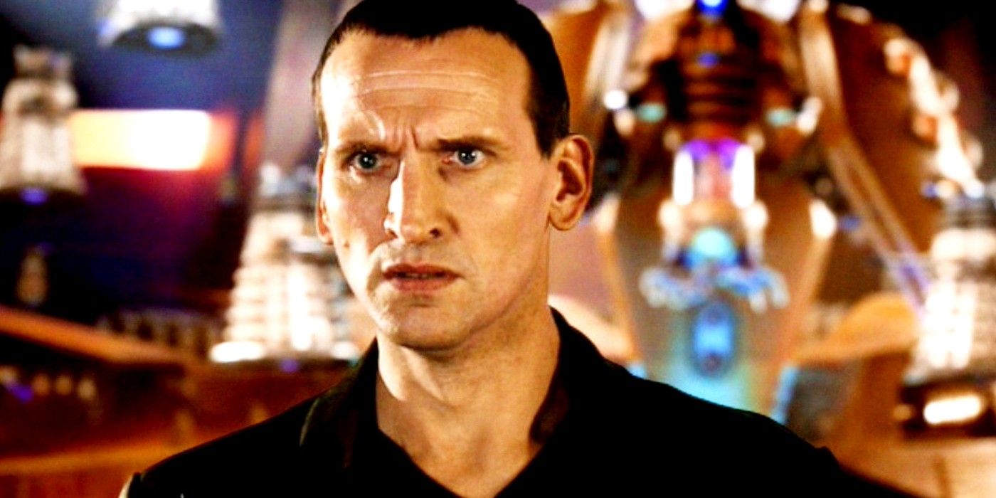 Christopher Eccleston as the Ninth Doctor staring in Doctor Who.