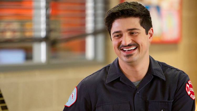 Otis laughing in Chicago Fire
