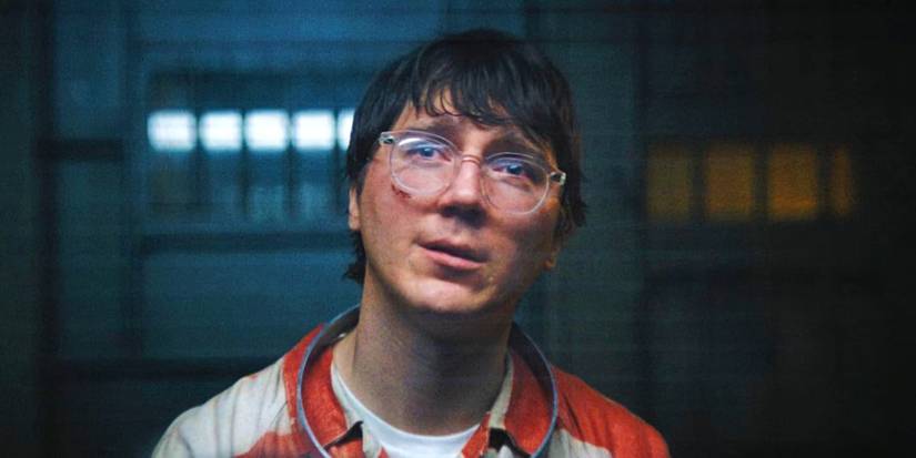 Paul Dano's Riddler, imprisoned at Arkham Asylum, is interrogated by Batman in The Batman (2022)