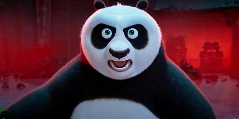 Po выглядит удивленным в Kung Fu Panda 4.
