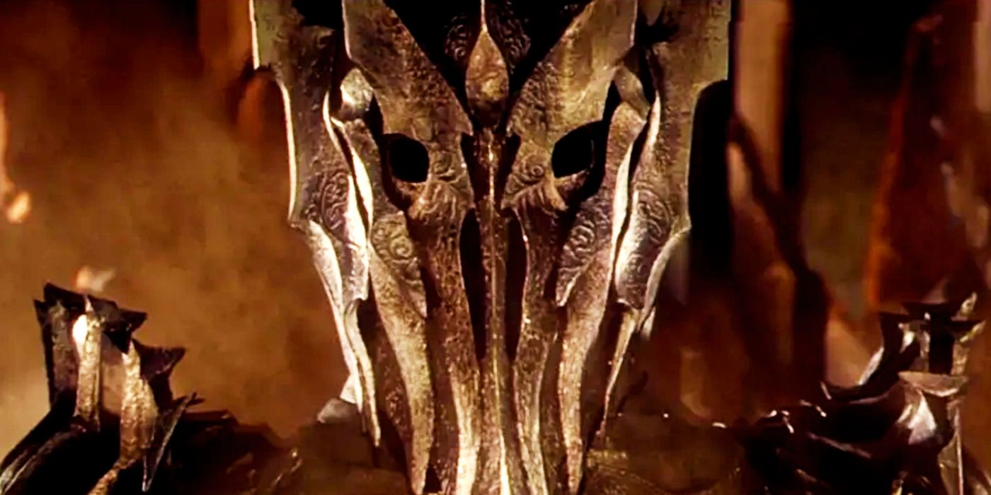 Sauron in his armored physical form during The Lord of the Rings The Fellowship of the Ring's prologue