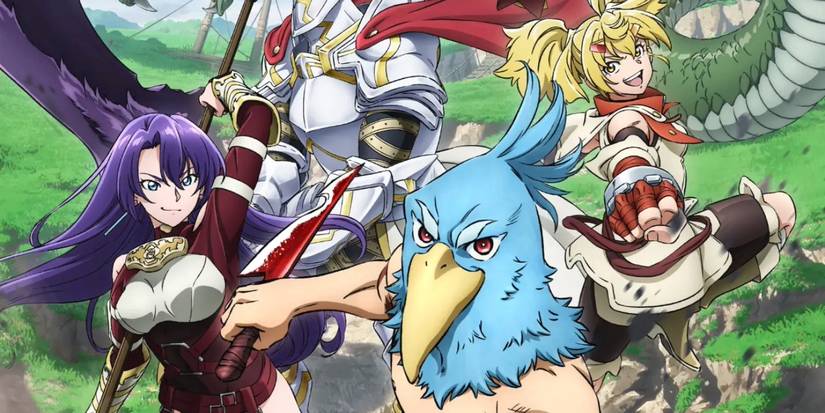 Shangri-La Frontier art featuring Sunraku and supporting characters such as Psyger-0, Arthur, and OiKatzo