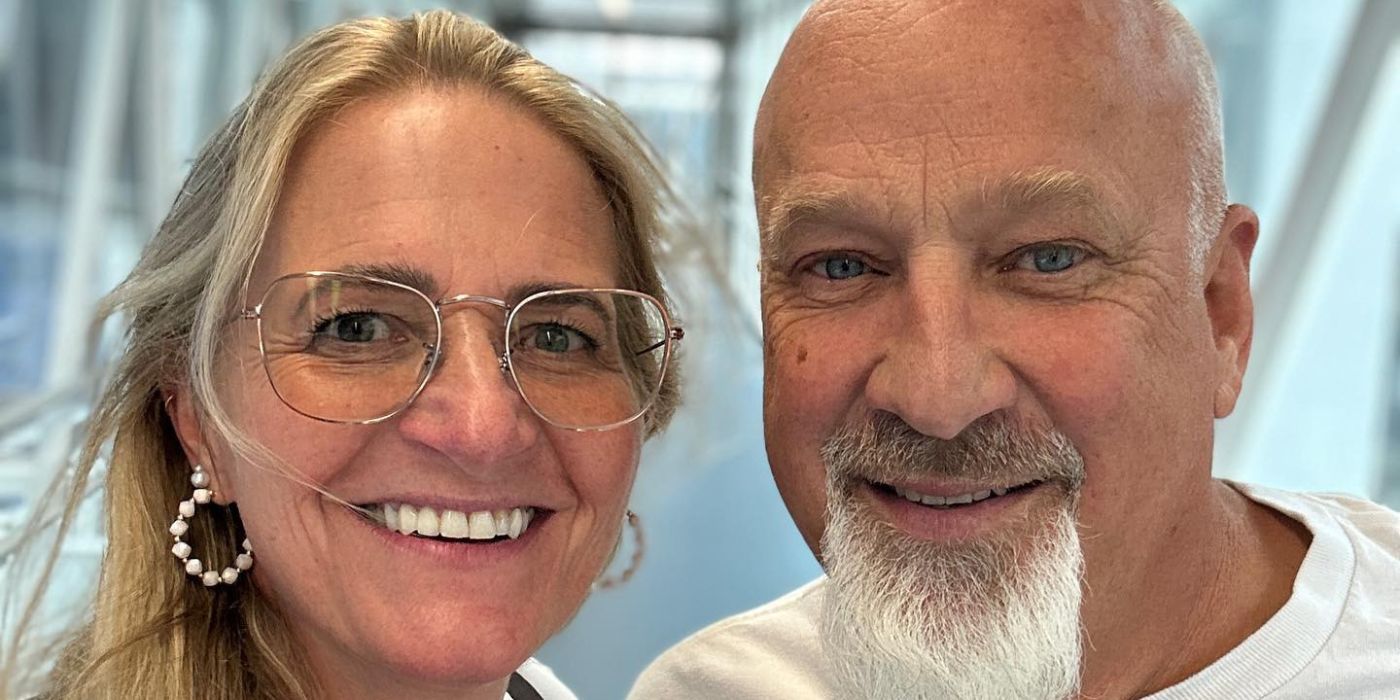 Sister Wives' Christine Brown and David Woolley smiling for the camera