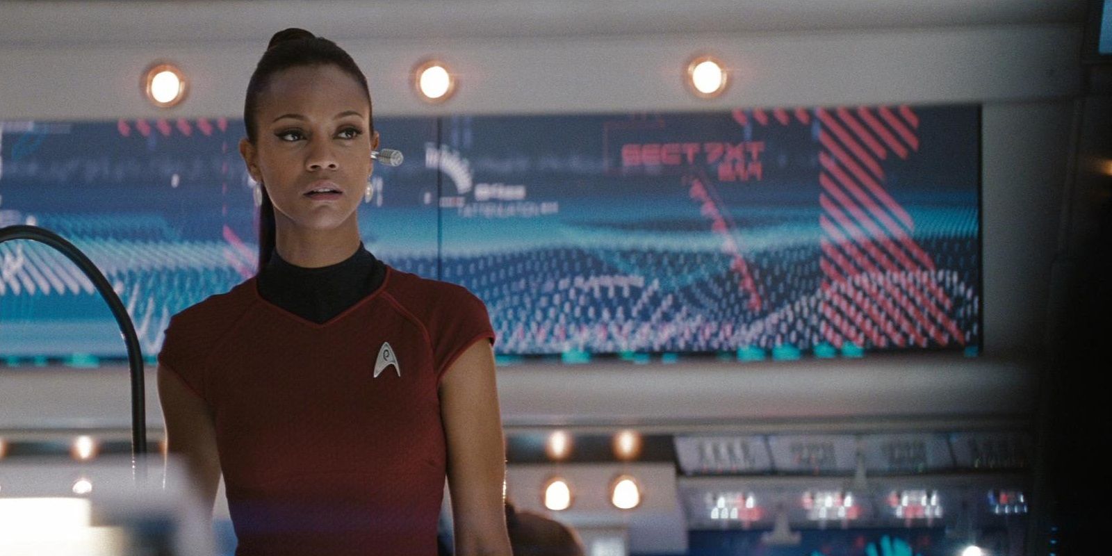 Star Trek (2009). Zoe Saldaña as Nyota Uhura.
