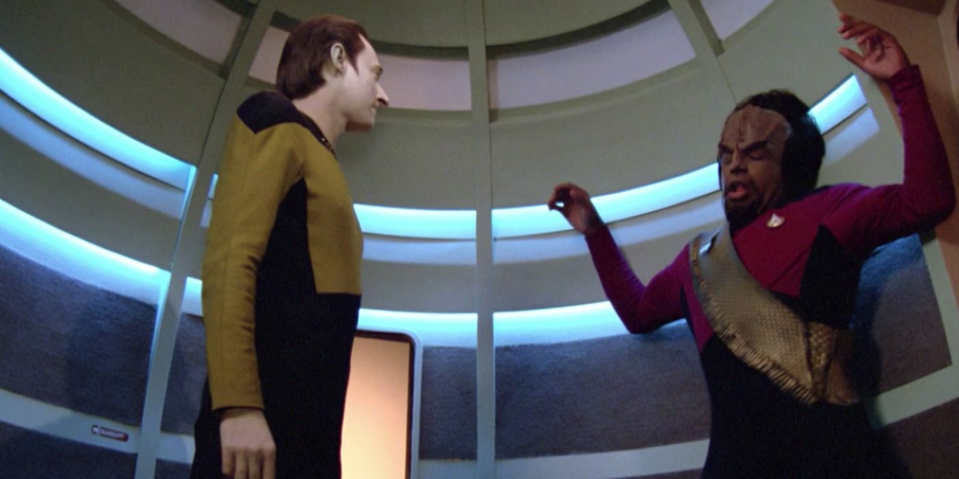 Star Trek TNG Datalore Lore Worf turbolift