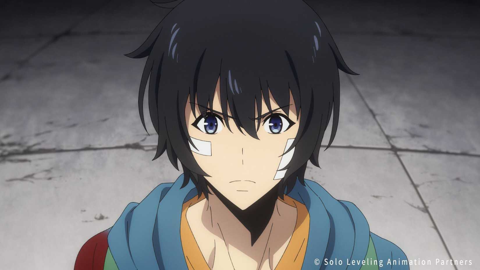 Still from Solo leveling anime showing Sung Jinwoo