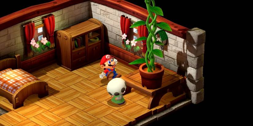 Growing the giant beanstalk in Super Mario RPG.