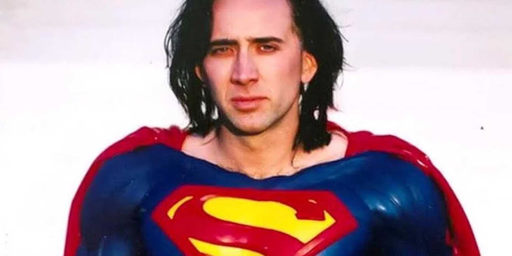 Nicolas Cage as Superman in a Superman Lives costume test pH๏τo.