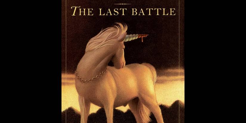 This image shows the cover of The Last Battle, the seventh chronological book in The Chronicles of Narnia.