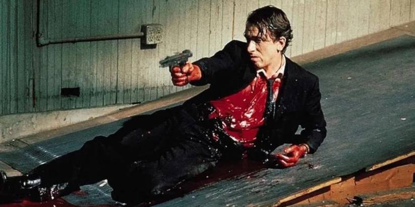 Tim Roth as Mr. Orange bleeds to death in Reservoir Dogs.
