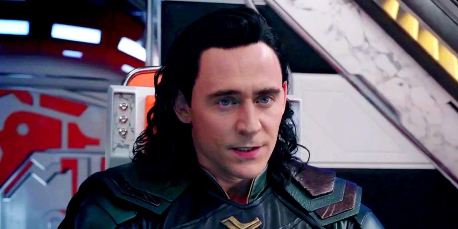 A close-up shot of Tom Hiddleston as Loki In Thor Ragnarok