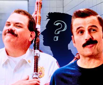 Терри Макконки и Эдди Пениси с таинственным человеком