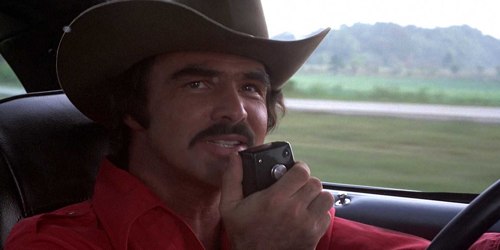 Bandit talking into his radio in Smokey and the Bandit