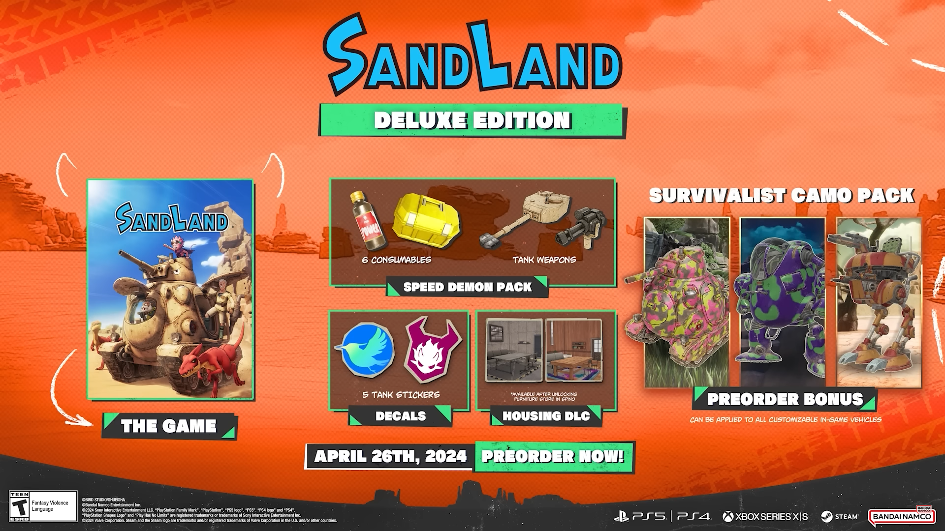 Sand Land édition Collector - PS5 - Coffret Neuf Sous Blister - Namco Bandai